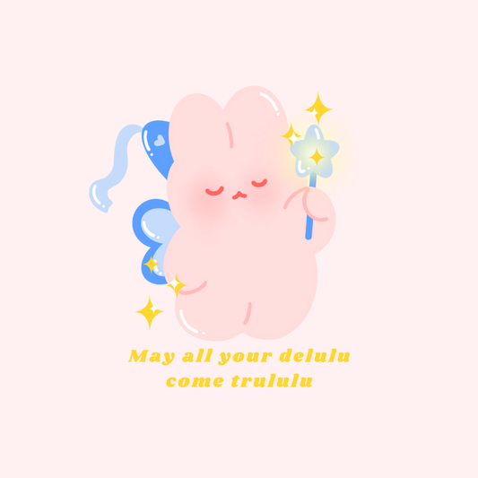 May all your delulu, come trululu - Sticker holographique