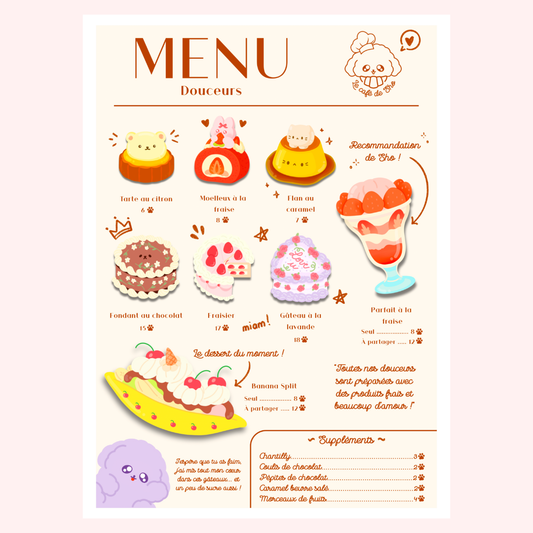 Menu douceurs - Illustration