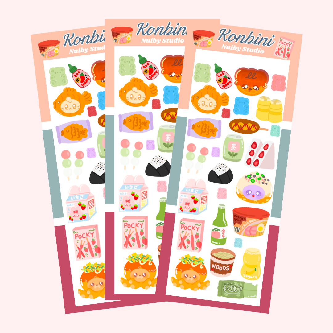Konbini - Planche de stickers