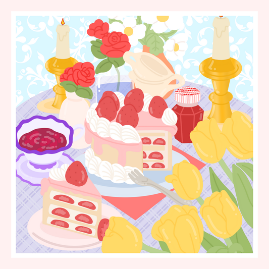Table of Tender Treats - Illustration 14x14