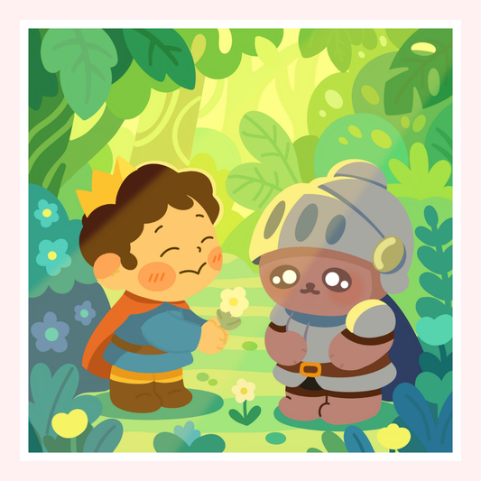 The Prince and the Brave Knight - Illustration 14x14