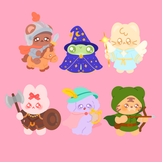 Minipatsus JDR - Pack de stickers holographiques