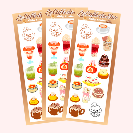 Le café de Sho - Planche de stickers