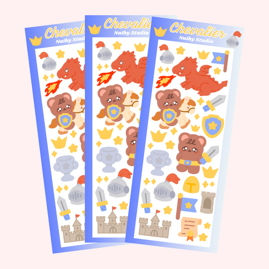 Chevalier - Planche de stickers